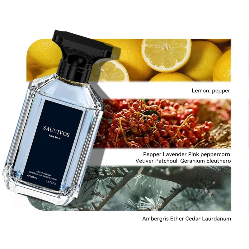SAUVIVOS Bergamot Lavender Men’s Perfume